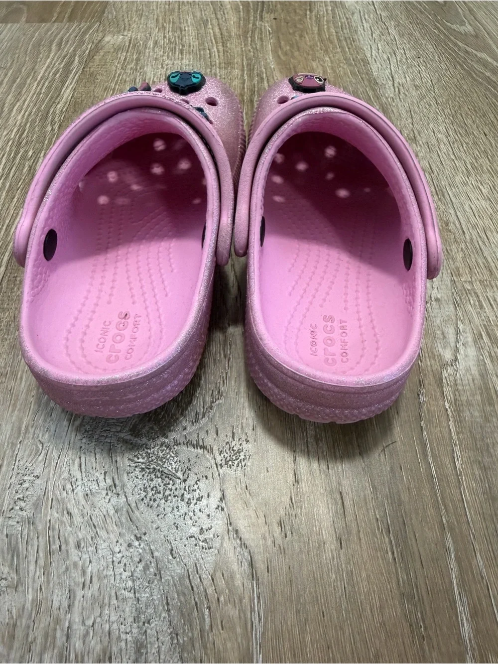 CROCS sparkly pink